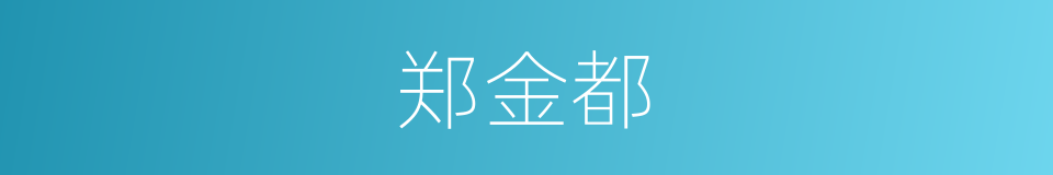 郑金都的同义词