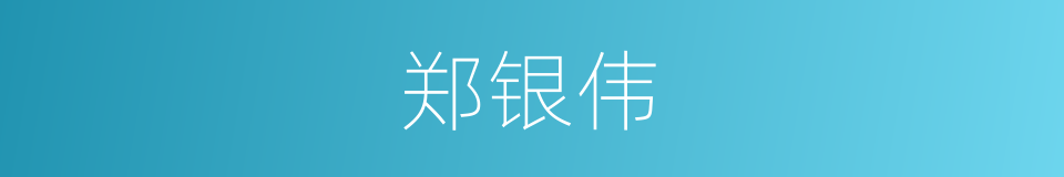 郑银伟的同义词