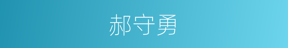 郝守勇的同义词