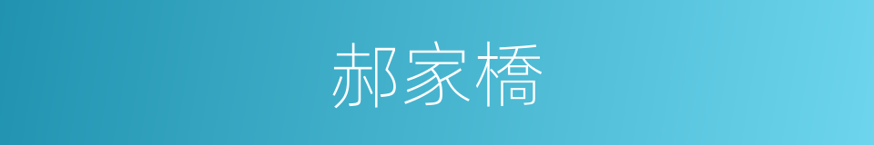 郝家橋的同義詞