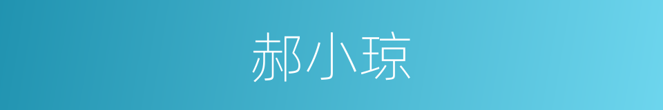 郝小琼的同义词