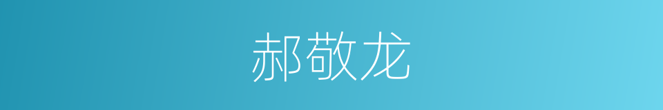 郝敬龙的同义词