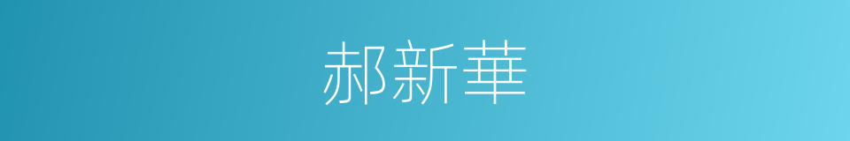 郝新華的同義詞