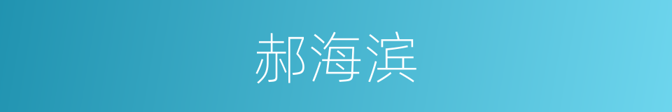 郝海滨的同义词