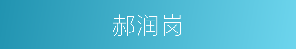 郝润岗的同义词