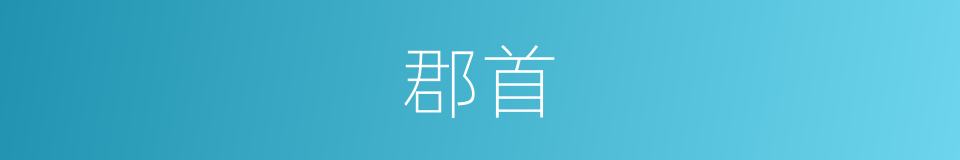 郡首的同义词