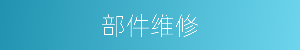 部件维修的同义词