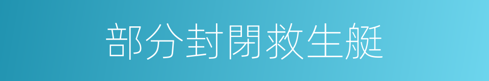 部分封閉救生艇的同義詞