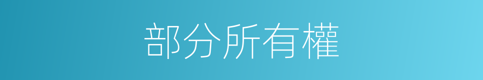 部分所有權的同義詞