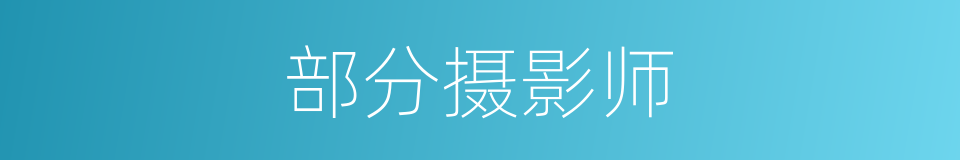 部分摄影师的同义词