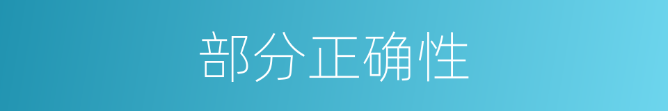 部分正确性的同义词