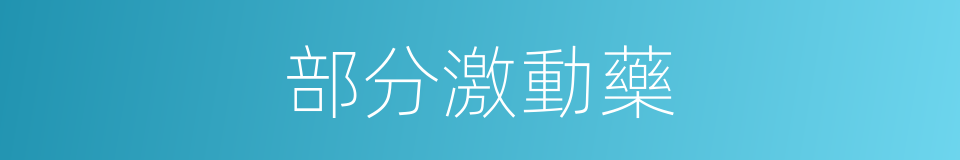 部分激動藥的同義詞