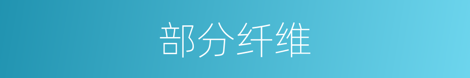 部分纤维的同义词