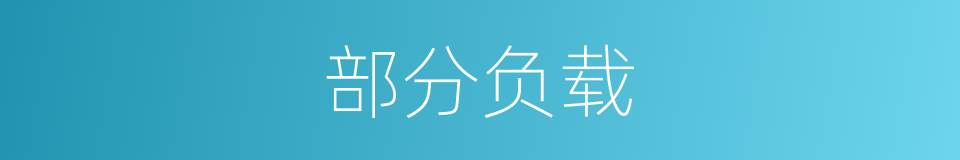 部分负载的同义词