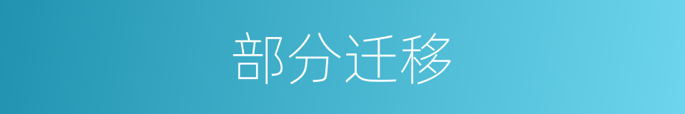 部分迁移的同义词