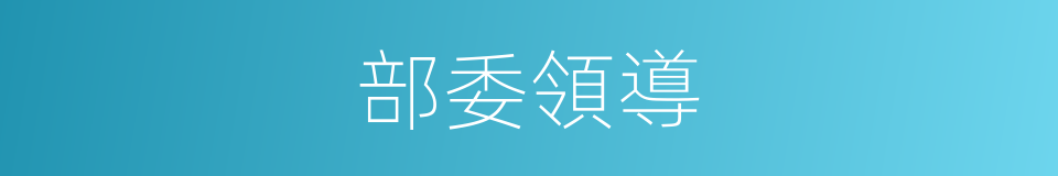 部委領導的同義詞