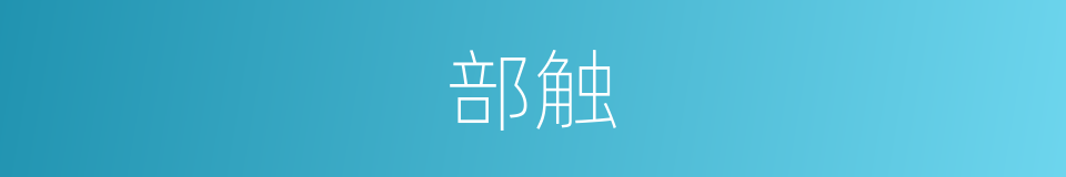 部触的同义词