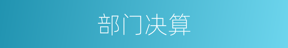 部门决算的同义词