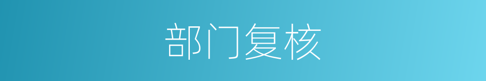 部门复核的同义词