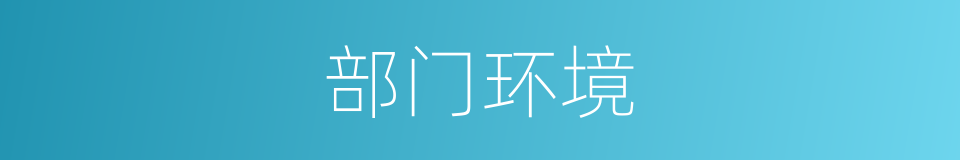 部门环境的同义词