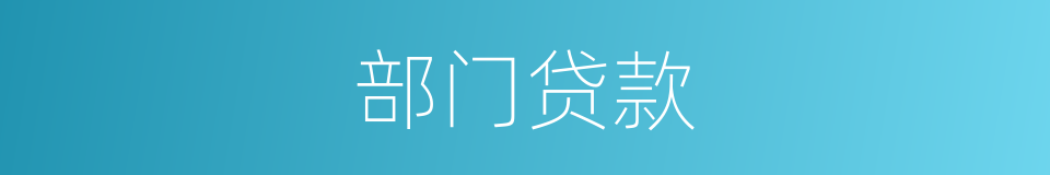 部门贷款的同义词