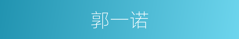郭一诺的同义词