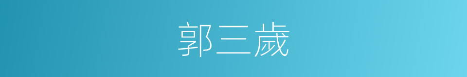 郭三歲的同義詞