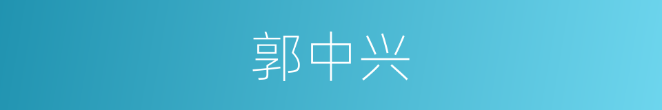 郭中兴的同义词