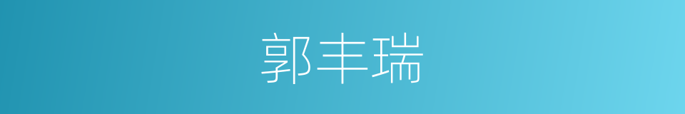 郭丰瑞的同义词