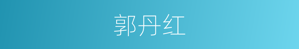 郭丹红的同义词