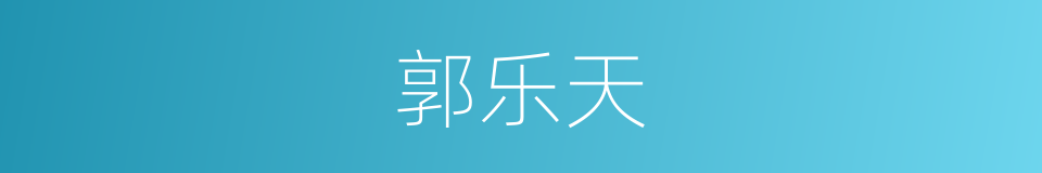 郭乐天的同义词