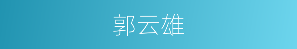 郭云雄的同义词