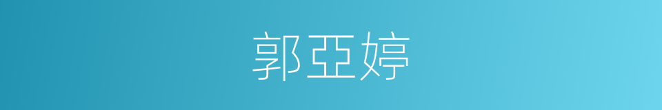 郭亞婷的同義詞