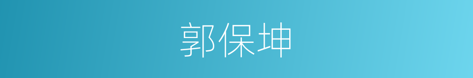 郭保坤的同义词