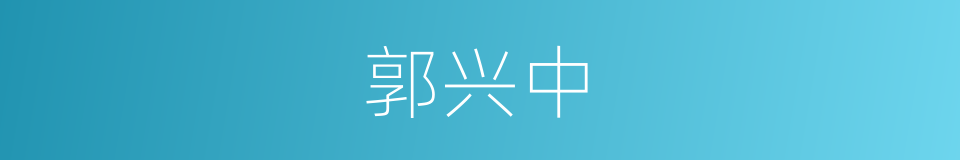 郭兴中的同义词