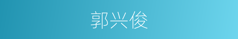 郭兴俊的同义词