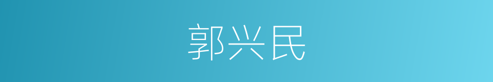 郭兴民的同义词