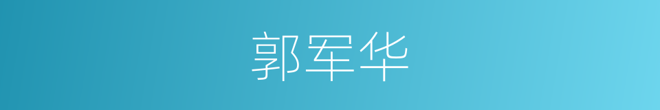 郭军华的同义词