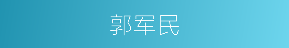 郭军民的同义词