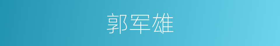 郭军雄的同义词