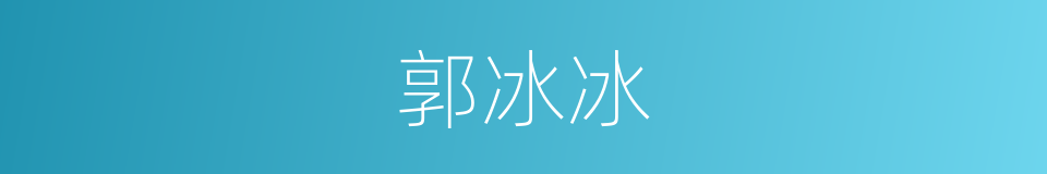 郭冰冰的同义词