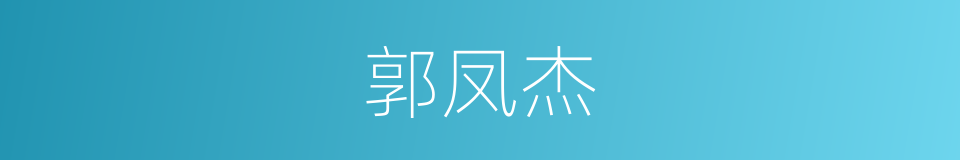 郭凤杰的同义词