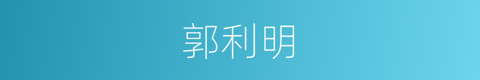 郭利明的同义词