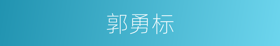 郭勇标的同义词