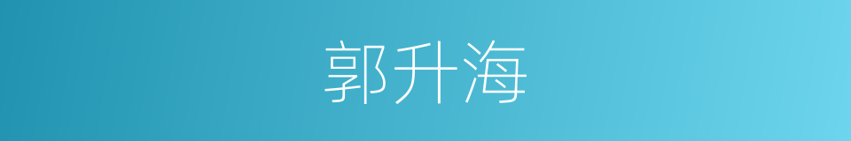 郭升海的同义词