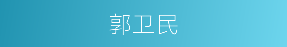 郭卫民的同义词