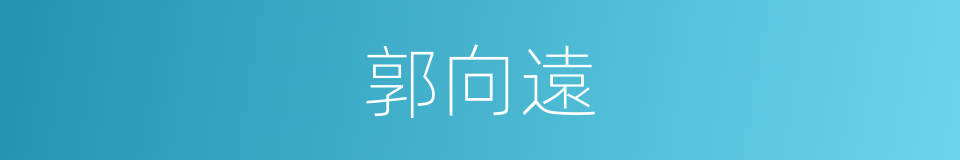 郭向遠的同義詞