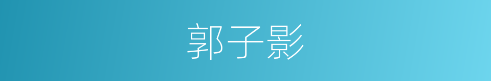郭子影的同义词