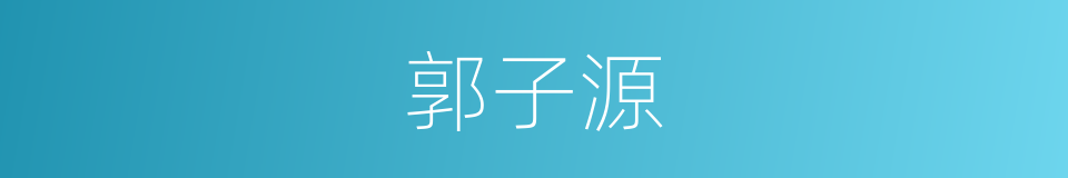 郭子源的同义词