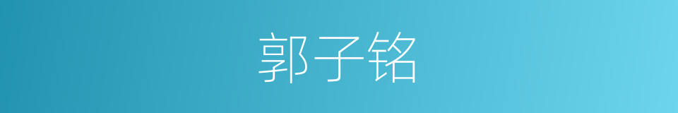 郭子铭的同义词